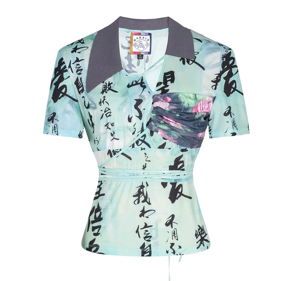 Mukzin Floral Print Wrap Dress size L/ Us size 6 - Picture 2 of 8